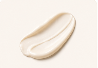 Cream skincare texture swatch